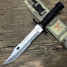 UFH狠毒 战术直刀 （5CR13MOV钢材，强化塑胶手柄，附尼龙套） 全长33.3cm