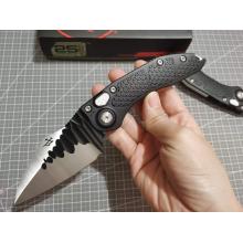 史迪奇二代 铝柄黑色 D2钢 博卡石纹大鲶鱼 侧出叨 Stitch