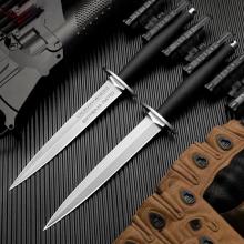 战突击队短剑|Fs鲱鱼|E.R. COMMANDO|双刃战斗短剑|附K鞘/尼龙护套|（BöHLER N690钢 58HRC）|全长29.3厘米