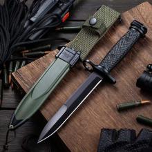 US-M7 美军仪仗队镜面黑版 30厘米|1095高碳钢刃材|绝缘加强纤维手柄|高硬度58-60HRC|镜面-黑色|M7Bayonet