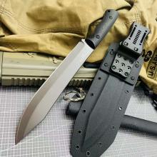 阿尔法轻型排障刀 丛林直 纳米镀钛灰G10柄 （420HC真空淬油60HRC） 38厘米 附K板鞘套装
