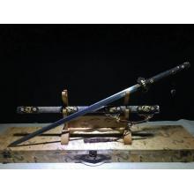 麒麟羽毛纹烧刃唐剑（全长107厘米）