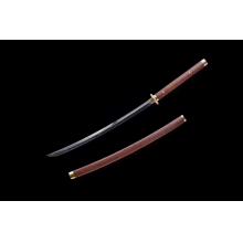 全铜装花梨木烧刃斩马叨（全长118cm