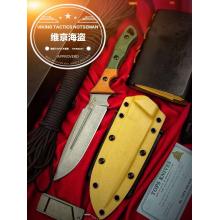Viking Tactics Norseman 维京战略1号棕绿双色帆布电木柄直叨（1095碳钢）
