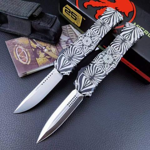赫拉起源 双动直出刀 艺术家设计柄 (D2钢 太空铝) 全长19