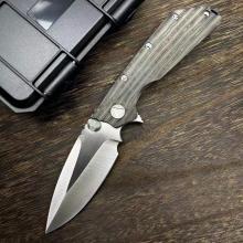 DOC死亡接触 G10轴承 钛柄烧焰纹战术折