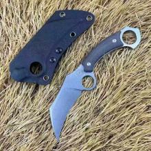 双龙战术爪 14C28N钢（精细石洗） 亚麻柄 全长22.8厘米 附K鞘