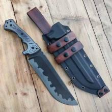 M9砍刀 36厘米 | 9CR18MOV刃材 | G10手柄 | 高硬度61±1HRC | K鞘加头层牛皮 | 硬汉风格