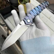 歼击机折 24.3厘米 | M390刃材 | TC4钛合金烧纹手柄 | 高硬度60-61HRC | 陶瓷轴承系统