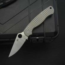 C81战术折 TC4网络纹钛柄 轴承系统 （CPM-S30V钢） 全长21cm
