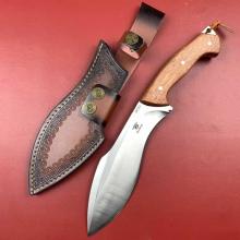 十厘狗腿重型排障刀 黄檀木柄 （DC53） 35.5cm 附皮套