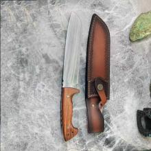 重型刀 战术直 木柄 （5Cr15） 38cm 附皮套