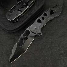 钢铁兽钢铁机甲折 D2钢石洗柄 （黑工艺石洗59-60HRC） 21厘米