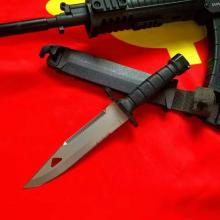 QBZ191 现役刺刀 多功能战术直 ABS工程柄 附打火棒 （9CR18mov灰钛涂层） 31CM