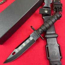 M9限量版战术直 1095高碳钢（纳米黑钛） 绝缘强化塑胶柄 全长31.5厘米 附尼龙玻纤鞘
