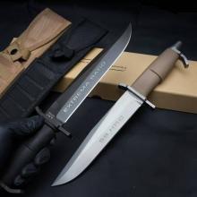 A.M.F 幸存者AMF 大型战术直刀 （BöHLER N690STEEL钢材，FORPRENE手柄，mil-c-13924打磨） 全长34.5cm