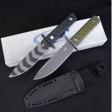 0006 军事风格 直刀 （CPM 3V钢材，尼龙玻纤手柄，附K鞘） 全长25cm