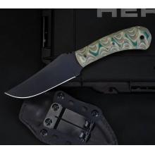 G10版 樵夫 直刀 （80CrV2碳钢，双色G10雕刻手柄，附战术Kydex鞘） 全长22.3cm