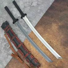 顶级大武士 ONE-OFF展会唯一版 武士刀 （Z-Wear粉末钢，G10手柄，附K+包层牛皮鞘） 全长96cm
