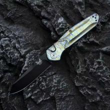 9400侧开刃雷电纹TC4钛合金柄D2钢石洗全长19 9400 Osborne
