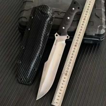 巴斯魔将战术刀DC53钢石洗面G10柄附碳纤维K鞘全长35 巴斯魔将