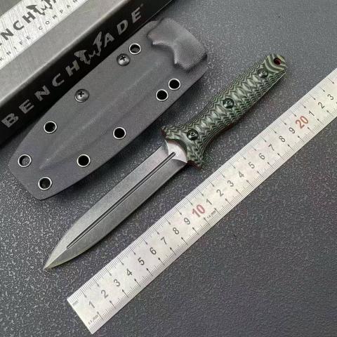 蝴蝶小号暴君 双锋直刀 一体钢双色G10柄 8CR14MOV刃 全长22 Butterfly Mini Tyrant