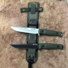 基兹利亚皇冠阿尔法入侵者战术直刀 Aus-8 D2砂光镀黑石洗 全长29 俄罗斯Alpha Aggressor Tactical Echelon