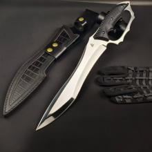 手工定制手环暗黑菊田格斗刀 AUS-8钢 G10柄 全长47cm Ariake
