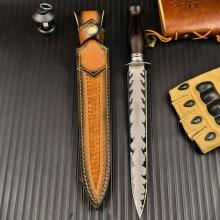 魔剑-双刃户外刀具 双刃匕首 黑檀木柄 AUS-10 全长38 Magic Sword Dagger